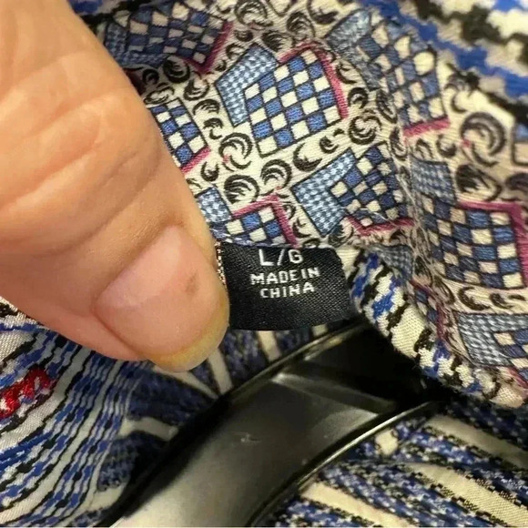 Robert Graham Mens Button Down Shirt Multicolored  Striped Flip Cuff Size Large - Picture 8 of 13